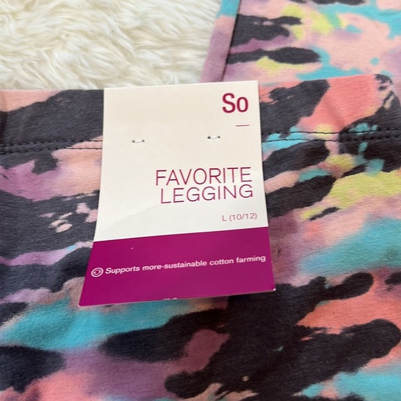NEW Girls Black Tie-Dye Leggings, Size Large (10/12) - Picture 5 of 5